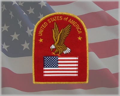 USA Flag Patch Red